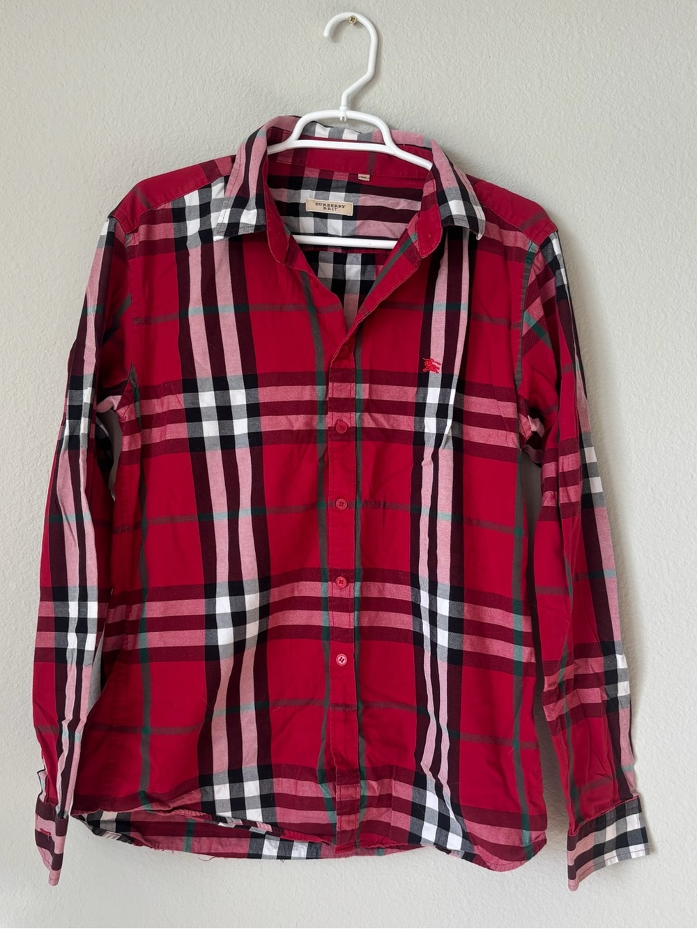 Burberry men’s plaid button up Burberry Brit Size S